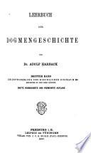 Lehrbuch der dogmengeschichte