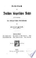 Lehrbuch des deutschen bürgerlichen Rechts auf der Grundlage des burgerlichen Gesetzbuchs