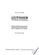 Leitfaden Für Presse und Werbung