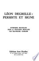 Léon Degrelle, persiste et signe