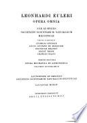 Leonhardi Euleri Opera omnia: Opera mechanica et astronomica (31 v. )