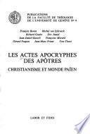 Les Actes apocryphes des apôtres