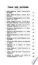 Les actes de la 34ème à la 42ème session du Conseil national de la révolution