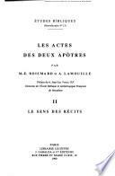 Les actes des deux apôtres