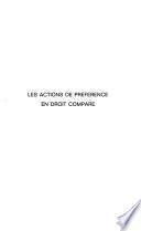 Les Actions de préférence en droit comparé