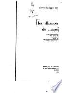 Les alliances de classes: Sur l'articulation des modes de production