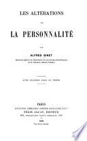 Les altérations de la personnalité