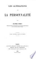 Les altérations de la personnalité
