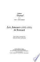 Les Amours (1552-1553) de Ronsard