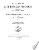 Les amours de P. de Ronsard Vandomois