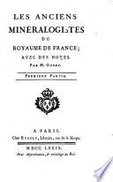 Les anciens minéralogistes du royaume de France
