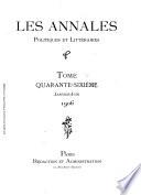 Les Annales politiques et littéraires