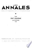 Les Annales politiques et littéraires
