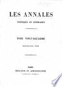 Les annales politiques et littéraires