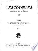 Les Annales politiques et littéraires