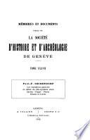 Les annalistes genevois du début du dix-septième siècle
