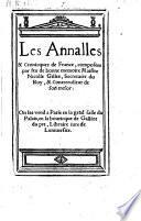 Les annalles et cronicque de France