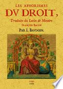 Les aphorismes du droit