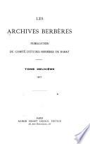 Les Archives berbères ...