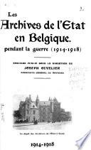 Les Archives de l'Etat en Belgique