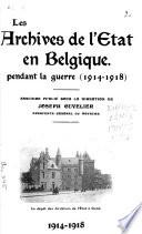Les Archives de l'Etat en Belgique