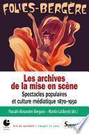 Les archives de la mise en scène