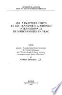 Les armateurs grecs et les transports maritimes internationaux