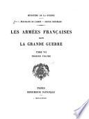 Les armées françaises dans la grande guerre