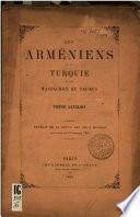 Les Arméniens de la Turquie et les massacres du Taurus