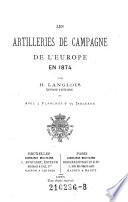 Les artilleries de campagne de l'Europe en 1874