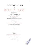 Les arts au moyen age et a l'époque de la renaissance