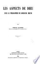 Les aspects de Dieu dans la philosophie de Giordano Bruno