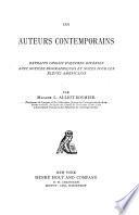 Les auteurs contemporains