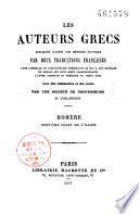 Les auteurs grecs, expliqués d'après une méthode nouvelle par deux traductions françaises...