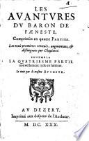 Les Avantvres Dv Baron De Faeneste