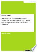 Les avatars de la transgression chez Marguerite Duras. L’exemple de L’Amant, avec un commentaire sur Moderato Cantabile