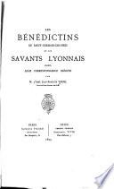 Les Bénédictins de Saint-Germain-des-Prés et les savants lyonnais d'après leur correspondance inédite