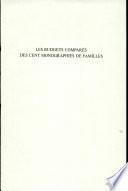 Les budgets comparés des cent monographies de familles