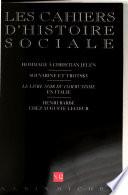 Les cahiers d'histoire sociale