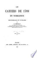 Les cahiers de 1789 en Normandie
