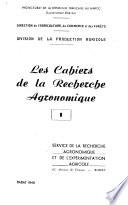Les Cahiers de la recherche agronomique