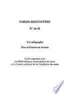 Les Cahiers de Poésie-rencontres
