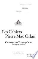 Les Cahiers Pierre MacOrlan