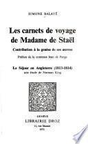 Les carnets de voyage de Madame de Staël