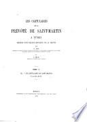Les cartulaires de la prévôté de Saint-Martin à Ypres précedés d'une esquisse historique sur la prévôte