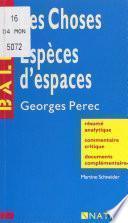 Les choses. Espèces d'espaces