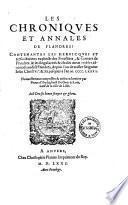 Les Chroniques et annales de Flandres