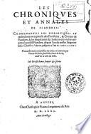 Les chroniqves et annales de Flandres