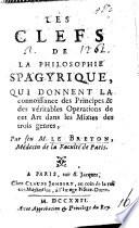 Les Clefs de la Philosophie spagyrique