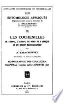 Les cochenilles de France, d'Europe, du nord de l'Afrique et du bassin méditerranéen